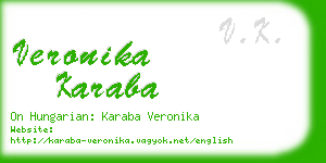 veronika karaba business card